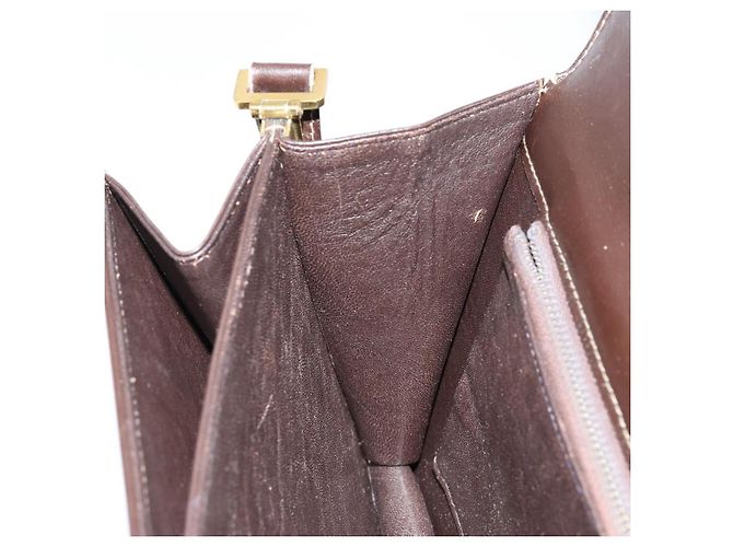 Céline Borsa a Spalla Celine C Sulky in Tela Marrone Oro Auth gh1083 D'oro - vista 21