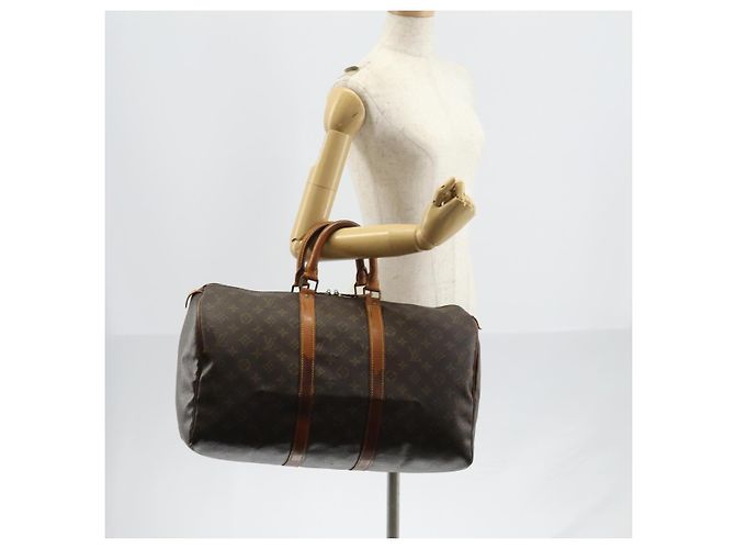 LOUIS VUITTON Borsa Boston Monogram Keepall 45 M41428 LV Auth bs29404 Monogramma - vista 21