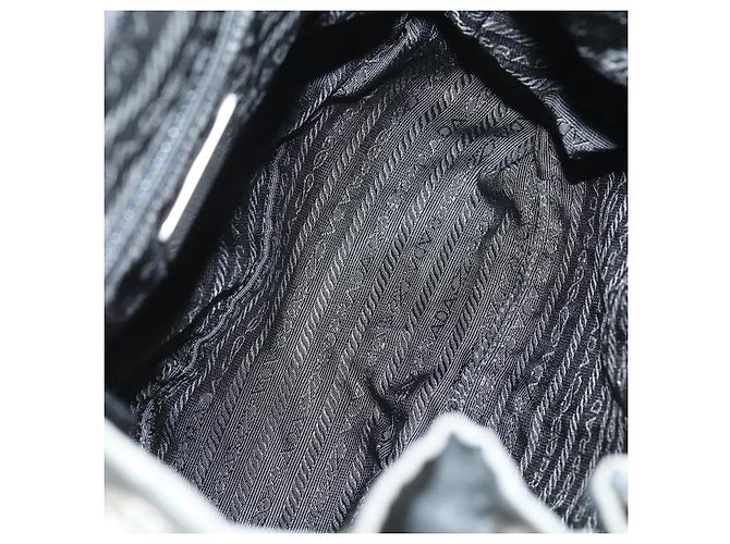 PRADA Rucksack aus grauem Nylon mit Silber authentisch kk572 Braun - Ansicht 11