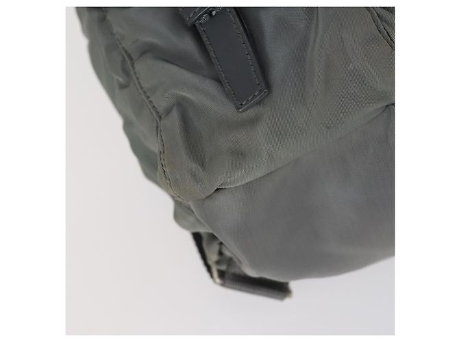 PRADA Rucksack aus grauem Nylon mit Silber authentisch kk572 Braun - Ansicht 16