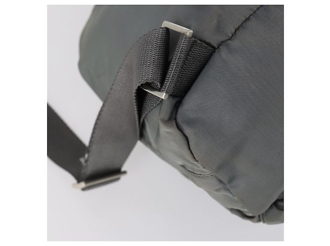 PRADA Rucksack aus grauem Nylon mit Silber authentisch kk572 Braun - Ansicht 18