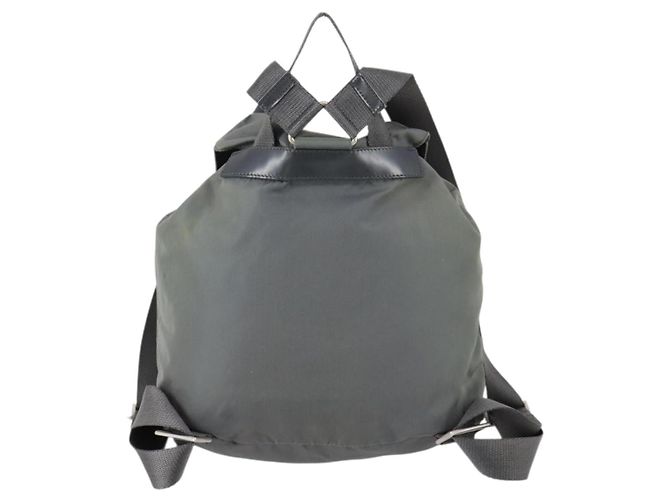 PRADA Rucksack aus grauem Nylon mit Silber authentisch kk572 Braun - Ansicht 2