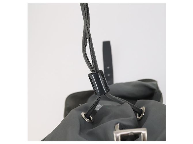 PRADA Rucksack aus grauem Nylon mit Silber authentisch kk572 Braun - Ansicht 21