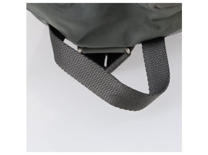 PRADA Rucksack aus grauem Nylon mit Silber authentisch kk572 Braun - Ansicht 7