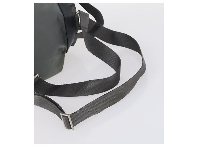 PRADA Rucksack aus grauem Nylon mit Silber authentisch kk572 Braun - Ansicht 9