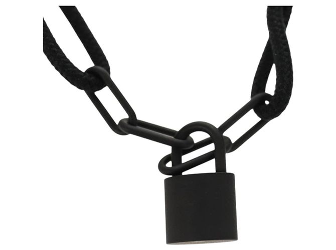 Bracciale Lockit Virgil Abloh in titanio nero LOUIS VUITTON Q05270 LV Auth 136563M - vista 7