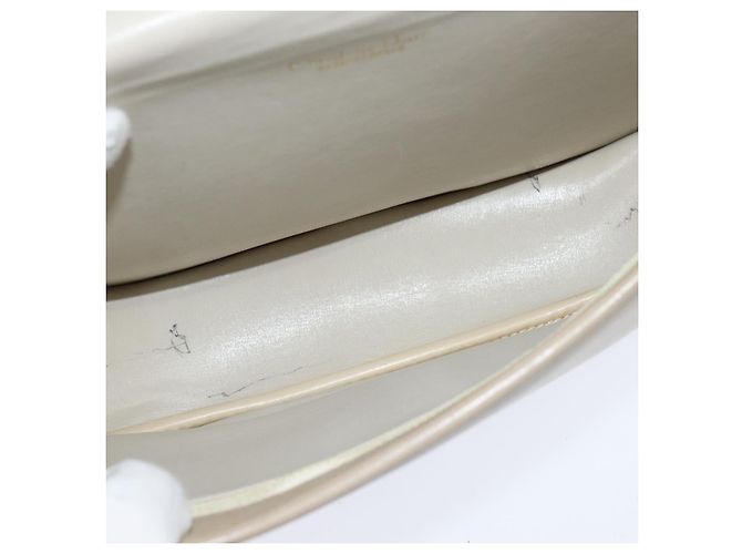 Borsa a Spalla Christian Dior in Pelle Beige Oro Auth bs30458 D'oro - vista 10