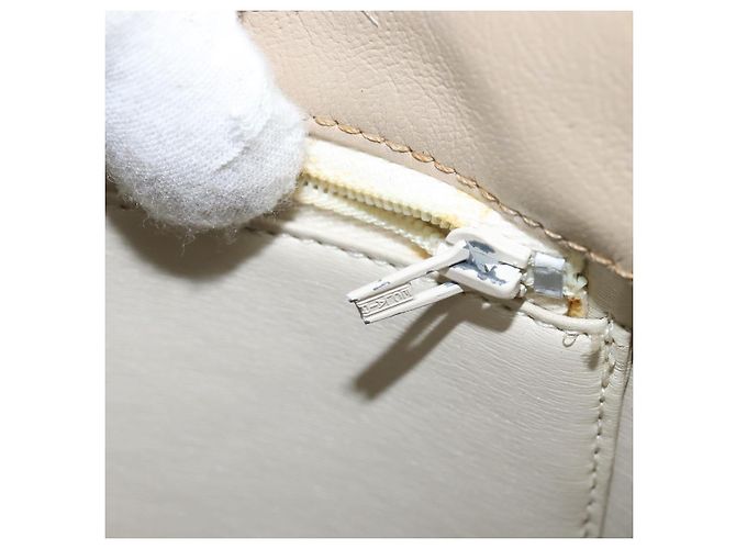 Borsa a Spalla Christian Dior in Pelle Beige Oro Auth bs30458 D'oro - vista 11