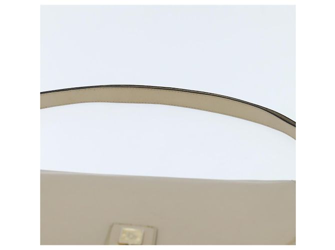 Borsa a Spalla Christian Dior in Pelle Beige Oro Auth bs30458 D'oro - vista 14