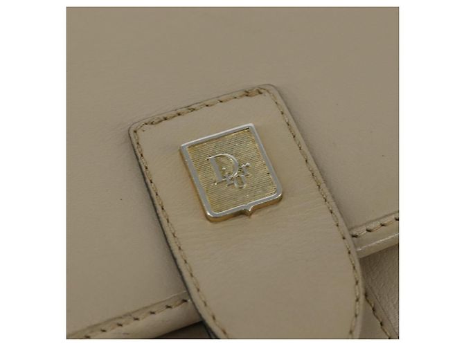 Borsa a Spalla Christian Dior in Pelle Beige Oro Auth bs30458 D'oro - vista 18