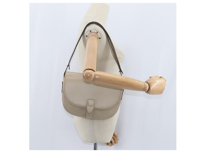 Borsa a Spalla Christian Dior in Pelle Beige Oro Auth bs30458 D'oro - vista 22