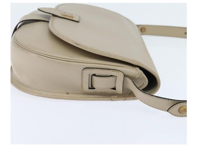 Borsa a Spalla Christian Dior in Pelle Beige Oro Auth bs30458 D'oro - vista 4
