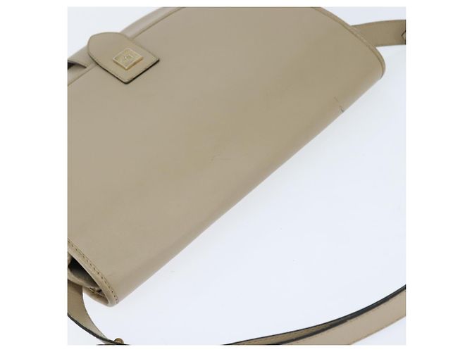 Borsa a Spalla Christian Dior in Pelle Beige Oro Auth bs30458 D'oro - vista 6
