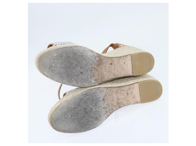 Hermès HERMES Tipoli Espadrilles Schuhe Raffia Beige Auth BA6845 - Ansicht 10