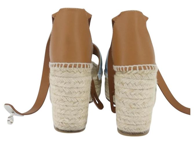 Hermès HERMES Tipoli Espadrilles Schuhe Raffia Beige Auth BA6845 - Ansicht 3