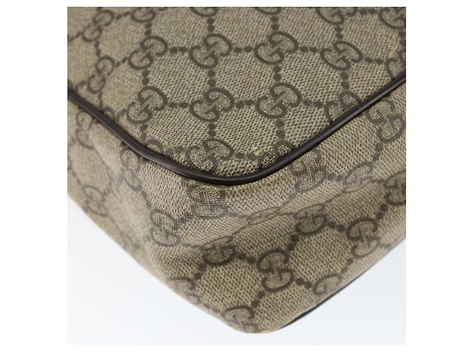 Gucci Borsa a Spalla GG Supreme PVC Marrone Oro 201448 Auth 146911 D'oro - vista 15