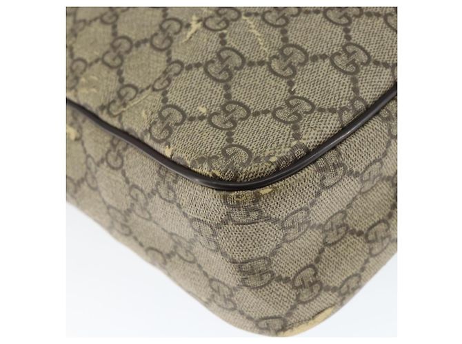 Gucci Borsa a Spalla GG Supreme PVC Marrone Oro 201448 Auth 146911 D'oro - vista 17