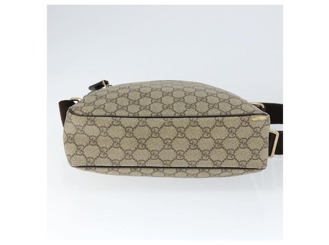 Gucci Borsa a Spalla GG Supreme PVC Marrone Oro 201448 Auth 146911 D'oro - vista 5