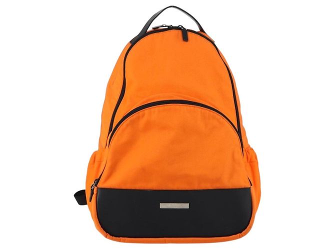 GUCCI Backpack Nylon Orange Silver Auth hk3123 Silvery - view 13