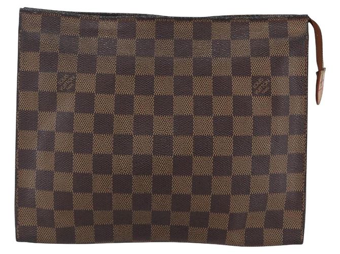 LOUIS VUITTON Poche Toilette 26 Damier Ebene N47543 Auth LV 148766 - vista 13