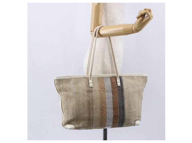 FENDI Tote Bag aus Canvas Beige Gold Auth bs30403 Golden - Ansicht 21