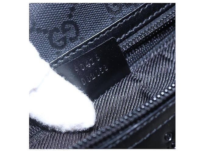 Borsa a Spalla GG Canvas Gucci Nera Argento 90476 Auth am9461 Nero - vista 21
