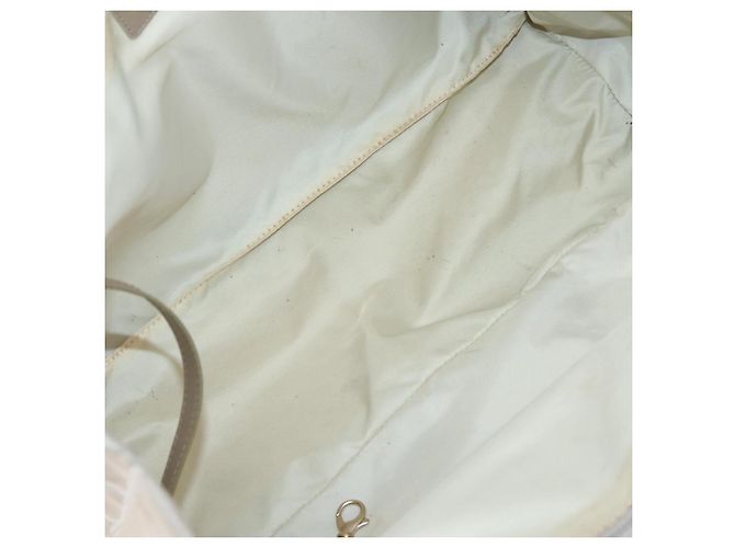 CHANEL Nuova Borsa Tote da Viaggio Nylon Beige Oro CC Auth ti3422 D'oro - vista 16