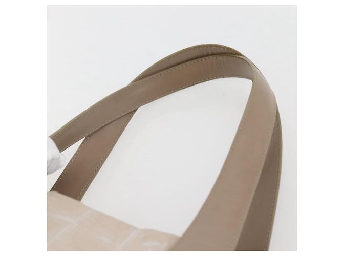 CHANEL Nuova Borsa Tote da Viaggio Nylon Beige Oro CC Auth ti3422 D'oro - vista 8