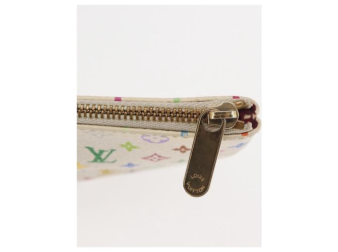 LOUIS VUITTON Pochette MM Monogram Multicolore Bianca M60028 LV Auth 146245 Bianco - vista 12
