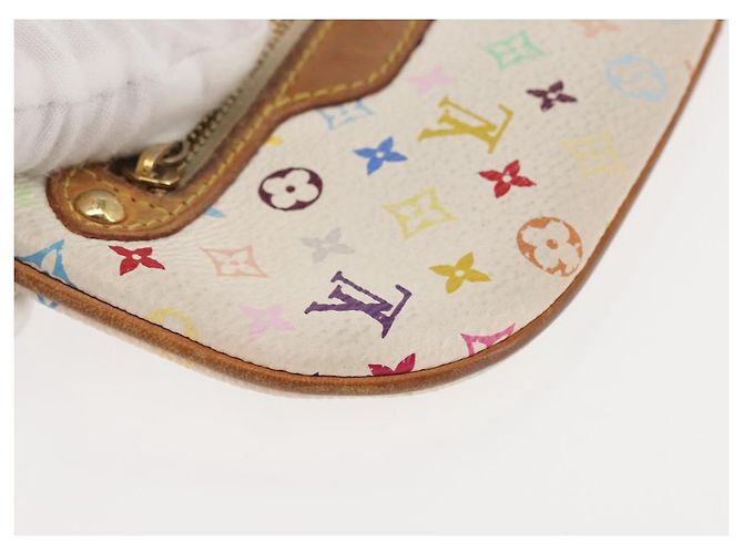 LOUIS VUITTON Pochette MM Monogram Multicolore Bianca M60028 LV Auth 146245 Bianco - vista 8