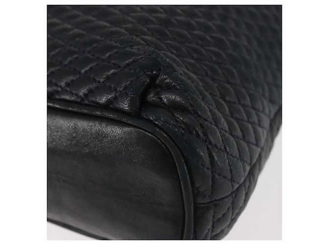 BALLY Borsa a Spalla con Catena Pelle Blu Navy Oro Auth BA6225 D'oro - vista 16