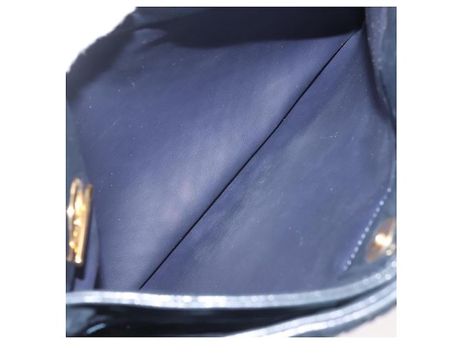BALLY Borsa a Spalla con Catena Pelle Blu Navy Oro Auth BA6225 D'oro - vista 21