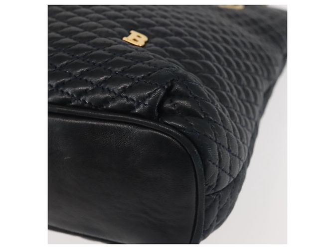 BALLY Borsa a Spalla con Catena Pelle Blu Navy Oro Auth BA6225 D'oro - vista 9