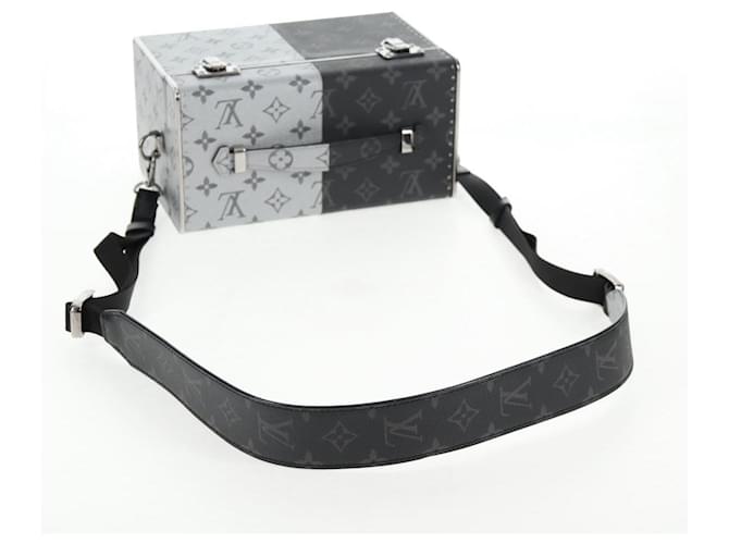 LOUIS VUITTON Borsa Mini Box Trunk Split Monogram Eclipse M21022 LV Auth 141164SM Monogramma - vista 8