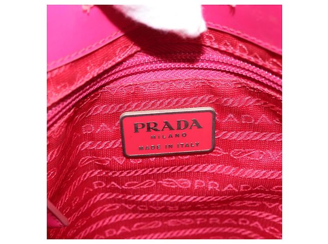 Borsa a Spalla PRADA in Pelle Rosa Chiaro Auth 143274 - vista 10