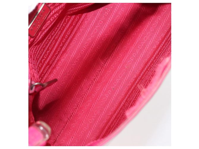 Borsa a Spalla PRADA in Pelle Rosa Chiaro Auth 143274 - vista 11