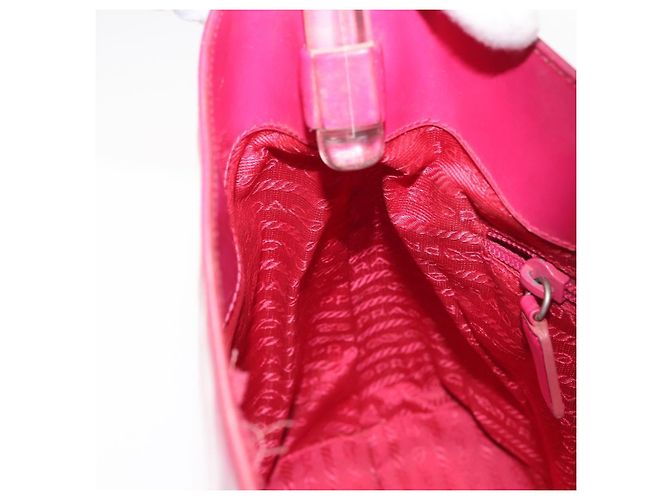 Borsa a Spalla PRADA in Pelle Rosa Chiaro Auth 143274 - vista 19