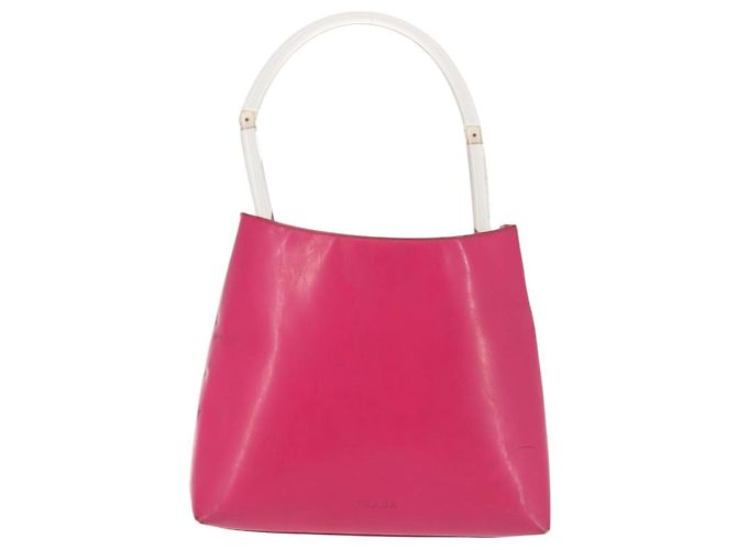 Borsa a Spalla PRADA in Pelle Rosa Chiaro Auth 143274 - vista 2