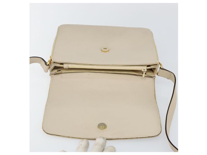 Céline Borsa a Spalla CELINE in Pelle Beige Oro Auth 142806 D'oro - vista 10