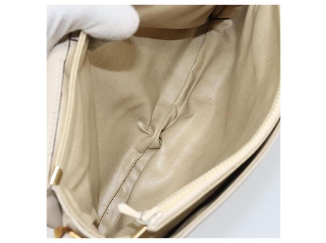 Céline Borsa a Spalla CELINE in Pelle Beige Oro Auth 142806 D'oro - vista 11