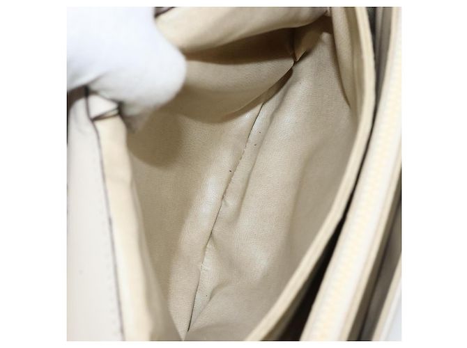 Céline Borsa a Spalla CELINE in Pelle Beige Oro Auth 142806 D'oro - vista 21