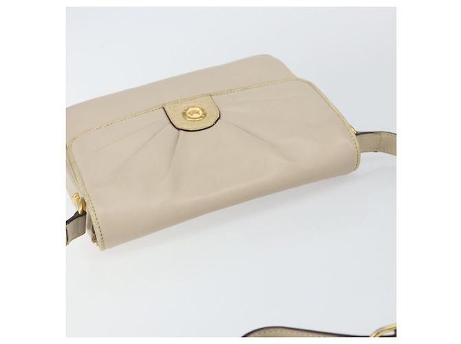 Céline Borsa a Spalla CELINE in Pelle Beige Oro Auth 142806 D'oro - vista 6