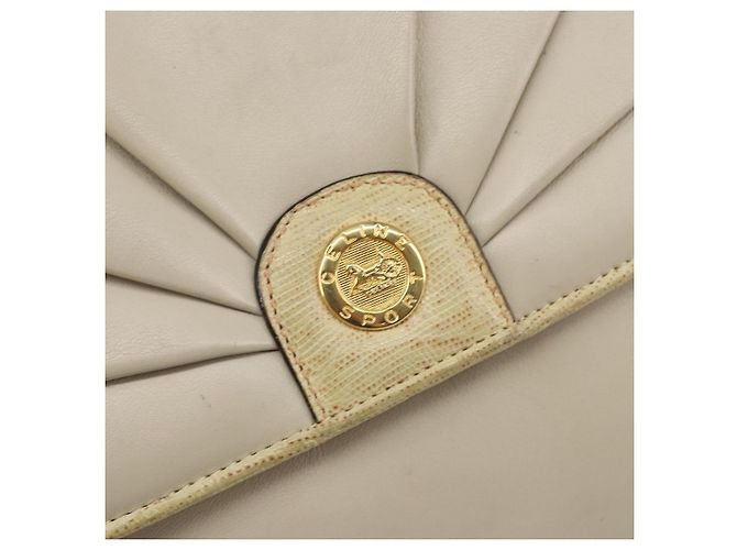 Céline Borsa a Spalla CELINE in Pelle Beige Oro Auth 142806 D'oro - vista 9