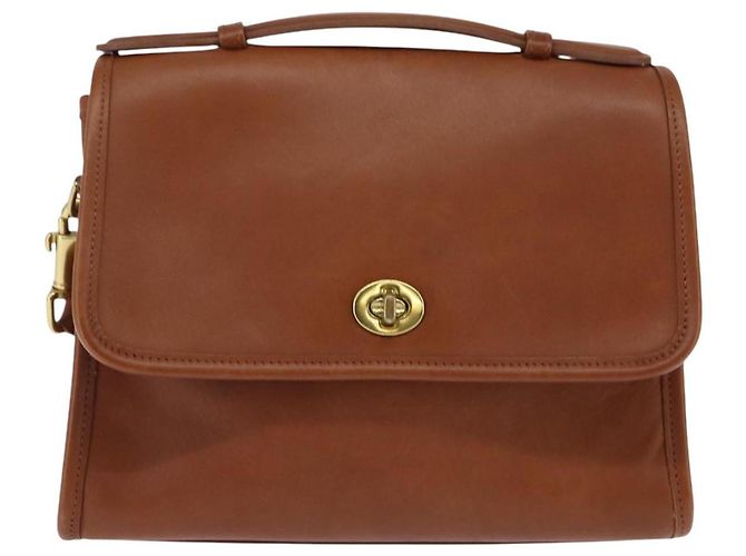 Borsa a mano Coach in pelle 2 in 1 marrone oro Auth am9144 D'oro - vista 13