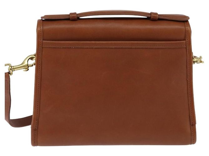Borsa a mano Coach in pelle 2 in 1 marrone oro Auth am9144 D'oro - vista 2