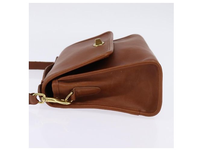 Borsa a mano Coach in pelle 2 in 1 marrone oro Auth am9144 D'oro - vista 3