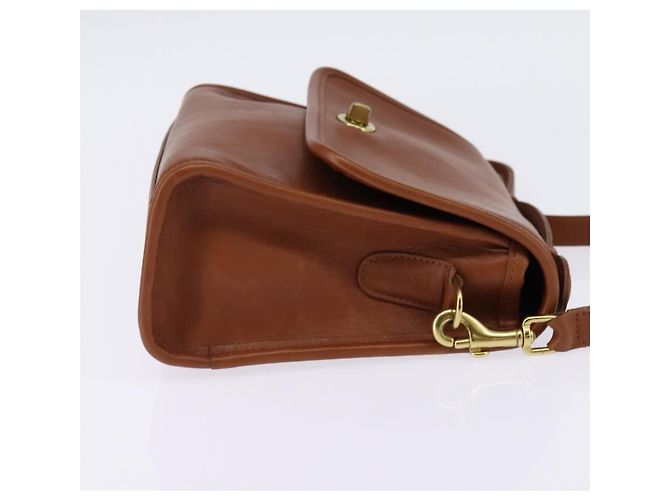 Borsa a mano Coach in pelle 2 in 1 marrone oro Auth am9144 D'oro - vista 4