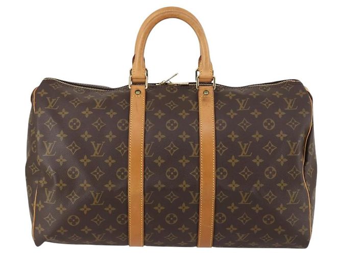 LOUIS VUITTON Bolsa Boston Monogram Keepall 45 M41428 LV Auth 141796 Monograma - vista 13