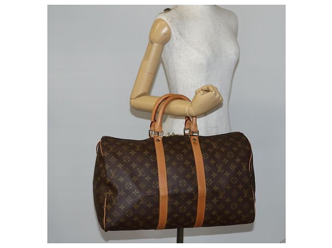 LOUIS VUITTON Bolsa Boston Monogram Keepall 45 M41428 LV Auth 141796 Monograma - vista 21