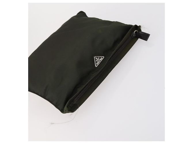PRADA Borsa a Spalla Nylon Smaltato 4Set Rosa Kaki Verde Auth bs29552 Cachi - vista 15